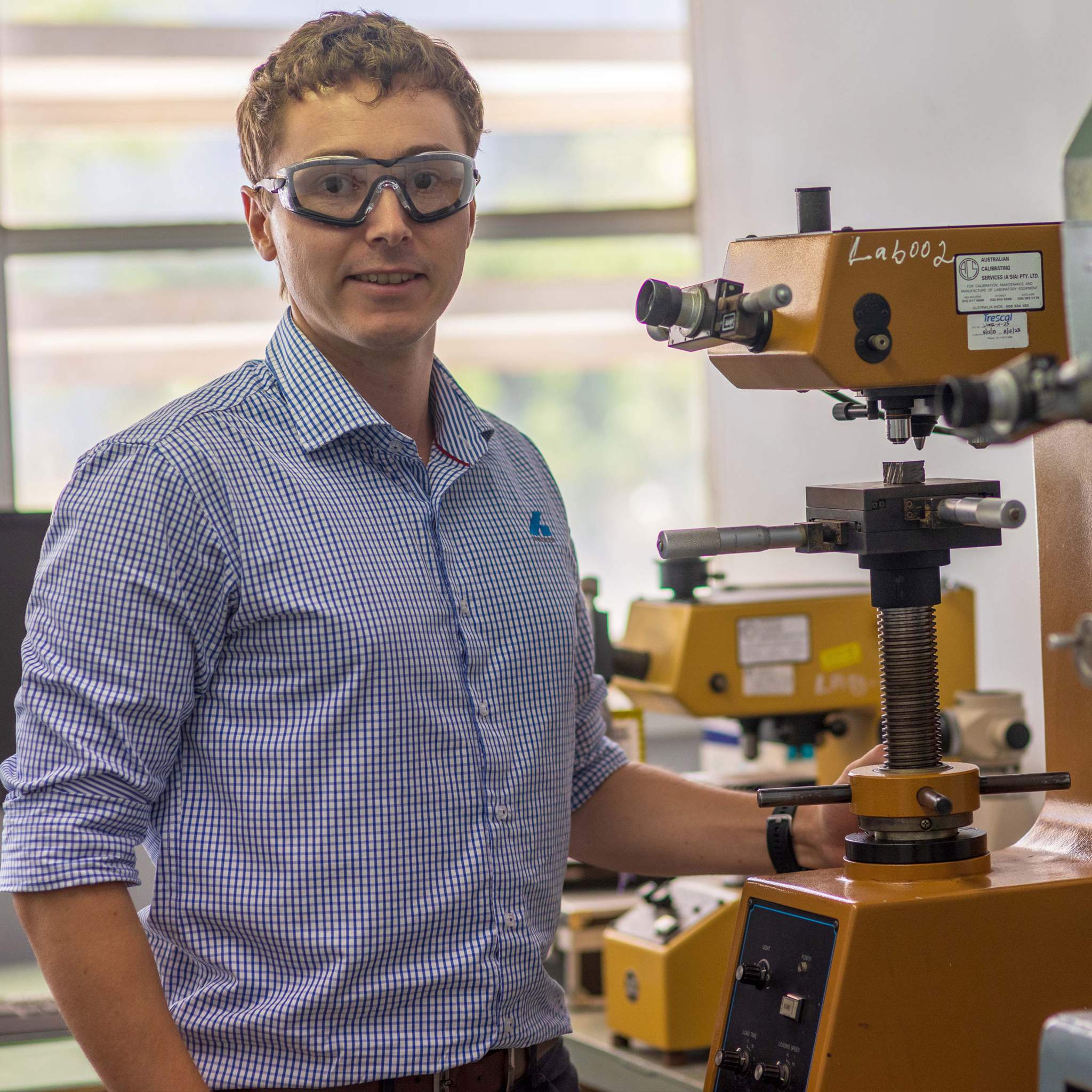 Chris Malone from Bassendean with equipment (taken 2023)